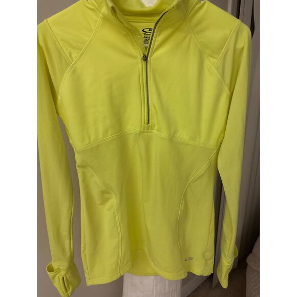 Champion XS Neon Yellow Duo Dry 1/4 Zip Pullover Athletic Running Jacket - Picture 2 of 16